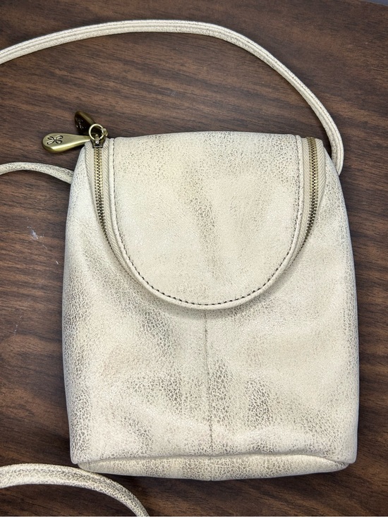 Hobo Handbags - HOBO Fern Distressed Gold Leather Zip Flap Crossbody Bag